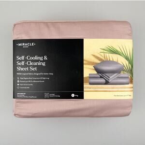 Miracle Made Sheet Set King Luxe Self Cooling Self Cleaning ROSEWOOD New